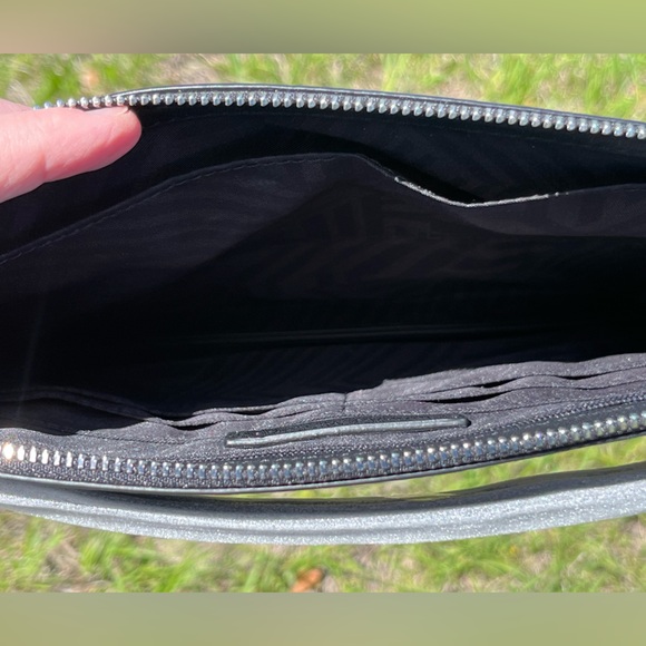 Rebecca Minkoff Black Leather Studded Wristlet Clutch - Picture 13 of 16